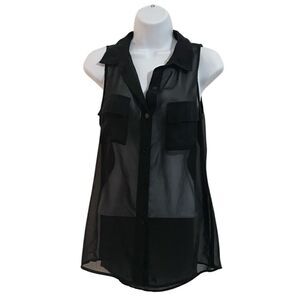 🎉 3/$25 🎉 Sheer Polyester Collard Tank